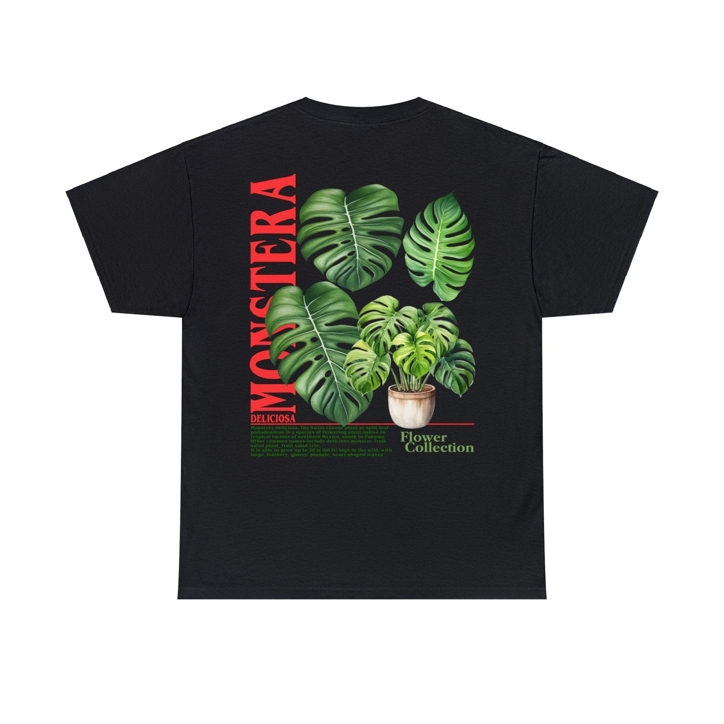 Monstera Graphic Tee Graphic Tees Australia Black / S Graphic T-Shirt Australia -  Cool Graphic T-Shirts Online -  Monstera Graphic Tee | Cool Graphic T-Shirts Online Australia