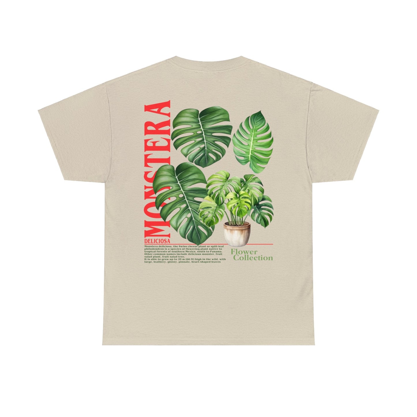 Monstera Graphic Tee Graphic Tees Australia Sand / S Graphic T-Shirt Australia -  Cool Graphic T-Shirts Online -  Monstera Graphic Tee | Cool Graphic T-Shirts Online Australia