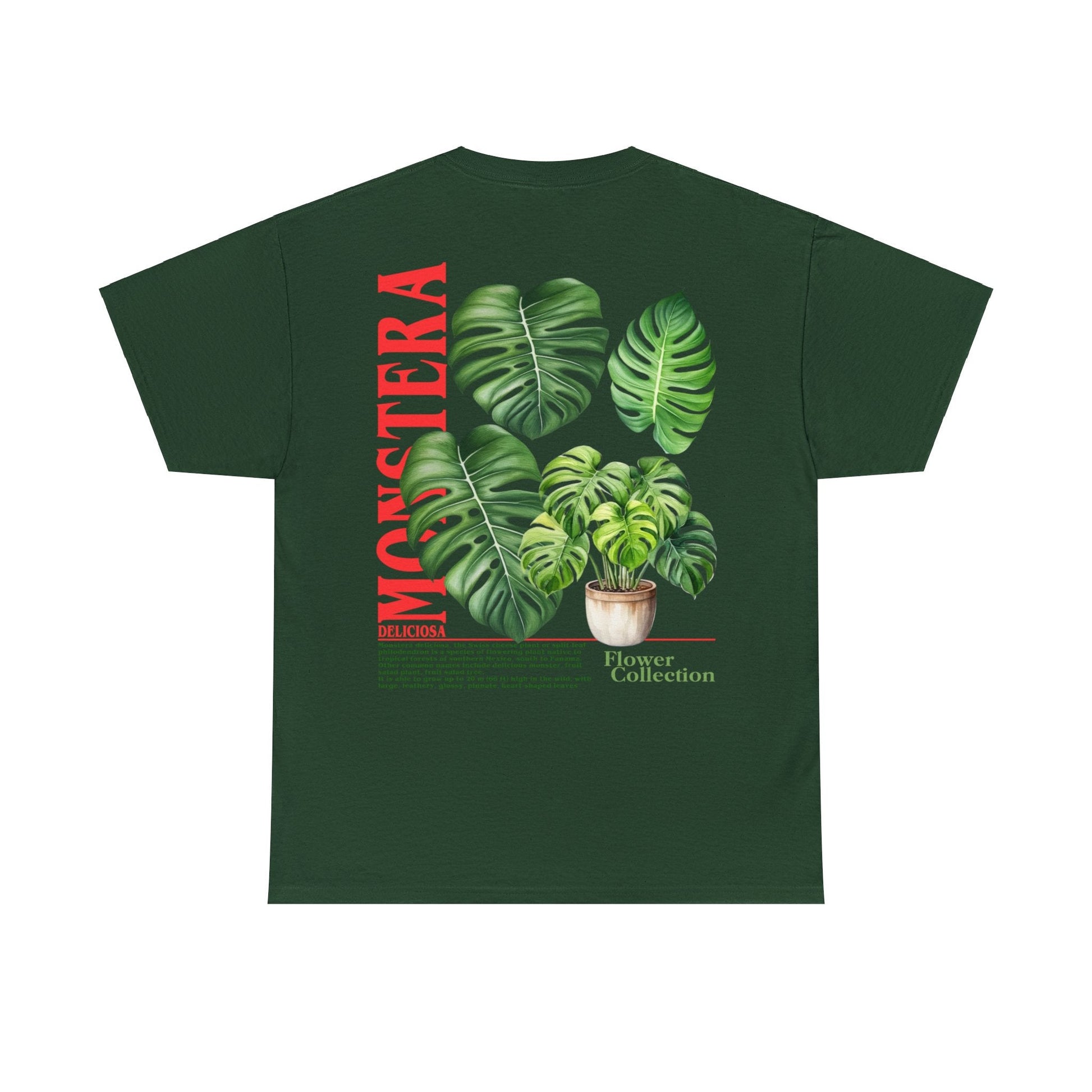 Monstera Graphic Tee Graphic Tees Australia Forest Green / S Graphic T-Shirt Australia -  Cool Graphic T-Shirts Online -  Monstera Graphic Tee | Cool Graphic T-Shirts Online Australia