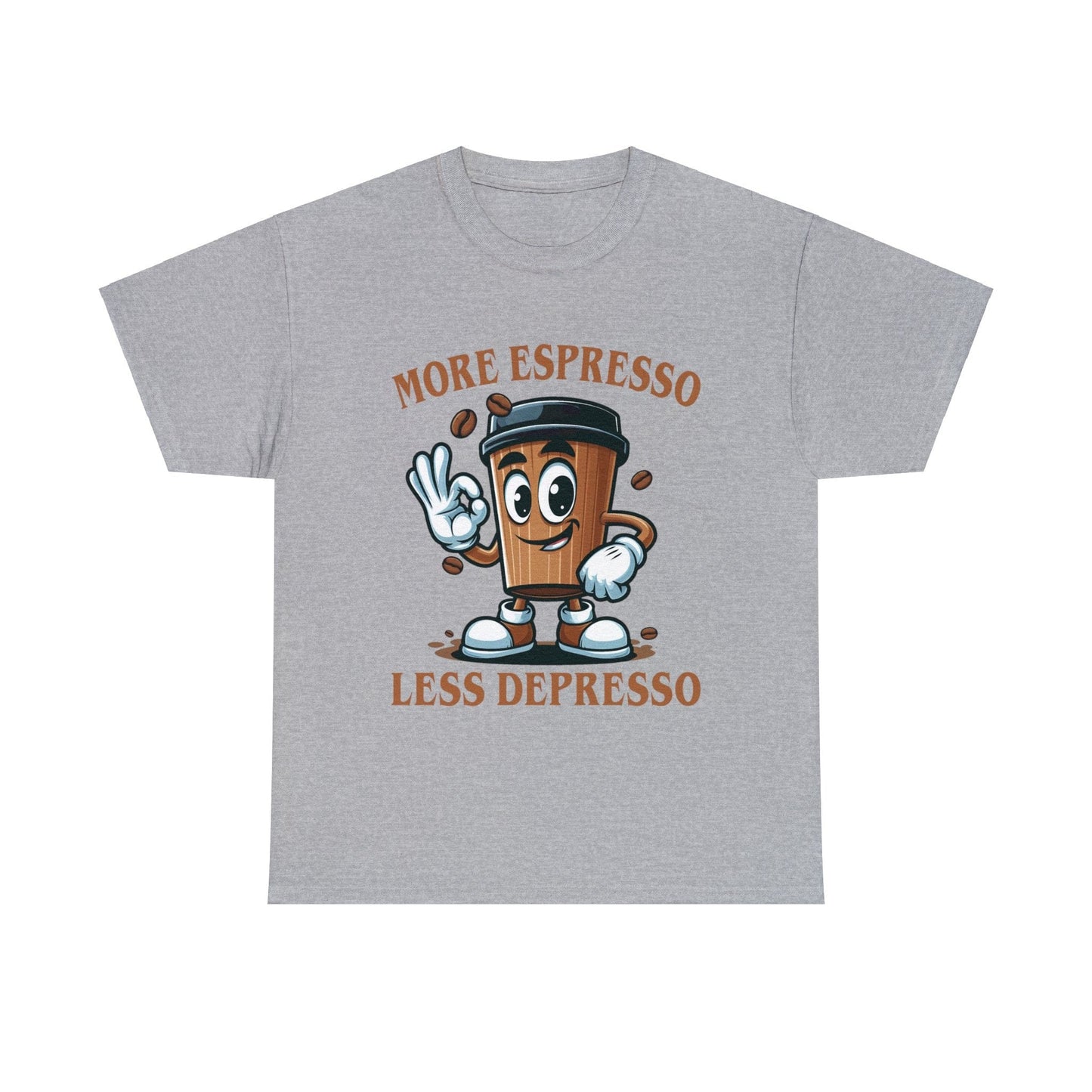 More Espresso Less Depresso Graphic Tee Graphic Tees Australia Sport Grey / S Graphic T-Shirt Australia -  Cool Graphic T-Shirts Online - 