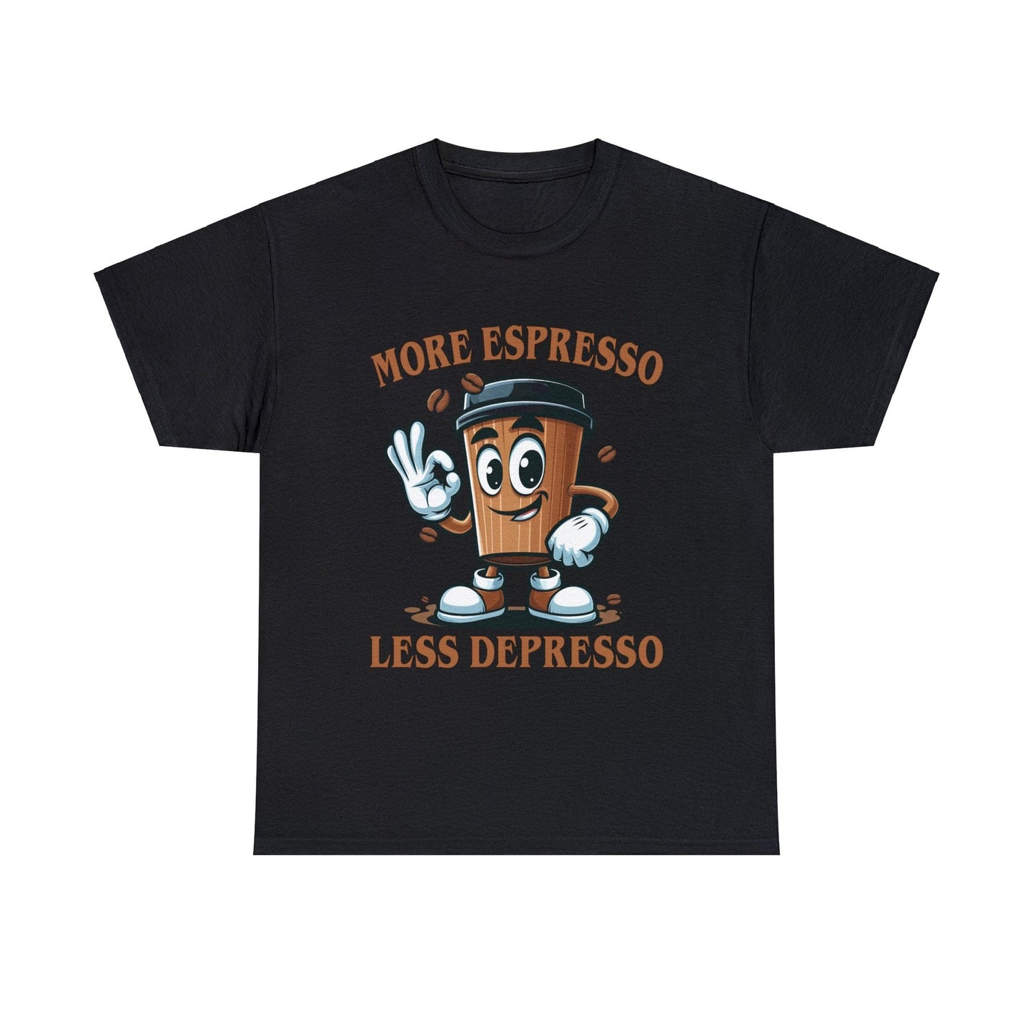 More Espresso Less Depresso Graphic Tee Graphic Tees Australia Black / S Graphic T-Shirt Australia -  Cool Graphic T-Shirts Online - 