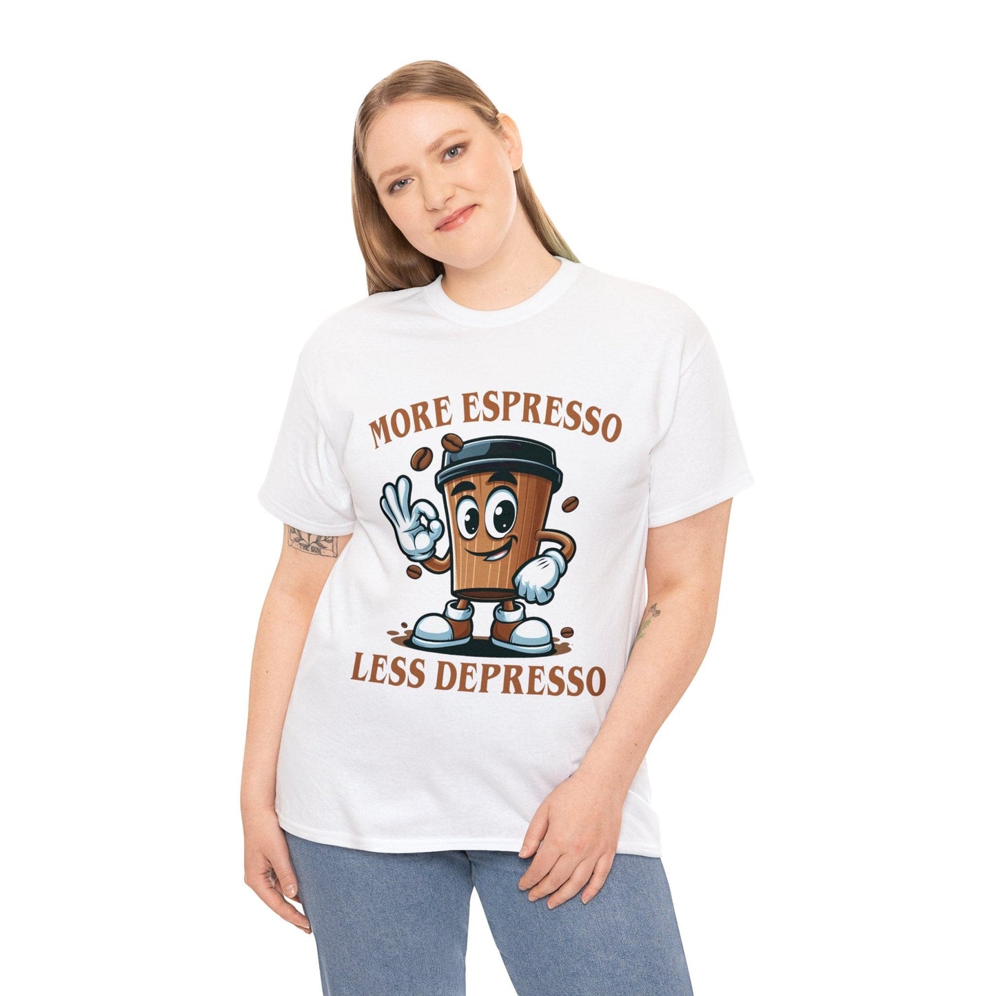 More Espresso Less Depresso Graphic Tee Graphic Tees Australia Graphic T-Shirt Australia -  Cool Graphic T-Shirts Online - 