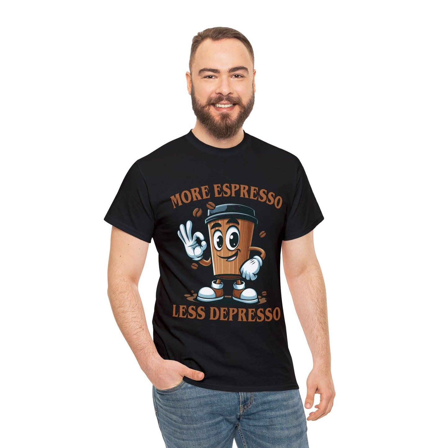 More Espresso Less Depresso Graphic Tee Graphic Tees Australia Graphic T-Shirt Australia -  Cool Graphic T-Shirts Online - 