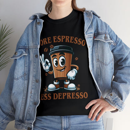 More Espresso Less Depresso Graphic Tee Graphic Tees Australia Graphic T-Shirt Australia -  Cool Graphic T-Shirts Online - 