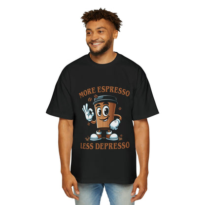 More Espresso Less Depresso Oversized Tee Graphic Tees Australia Graphic T-Shirt Australia -  Cool Graphic T-Shirts Online - 