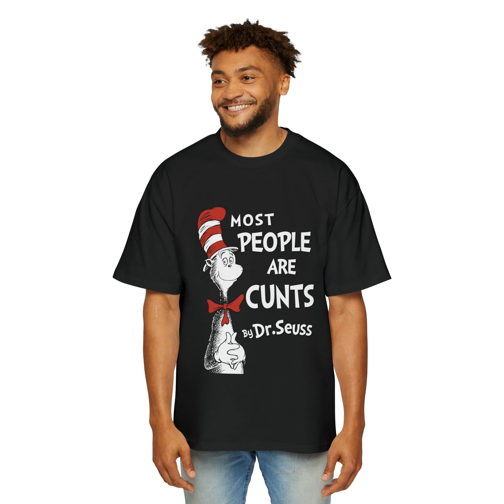 Most People Are Cunts Dr Suess Oversized Tee Graphic Tees Australia Graphic T-Shirt Australia -  Cool Graphic T-Shirts Online - 