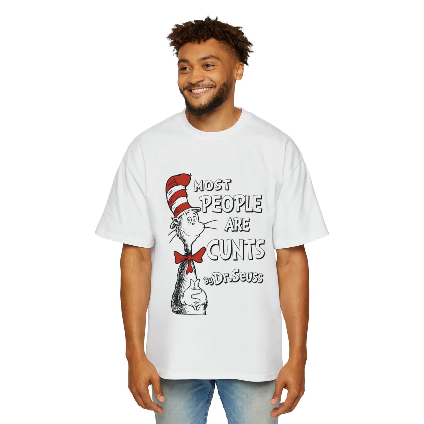 Most People Are Cunts Dr Suess Oversized Tee Graphic Tees Australia Graphic T-Shirt Australia -  Cool Graphic T-Shirts Online - 