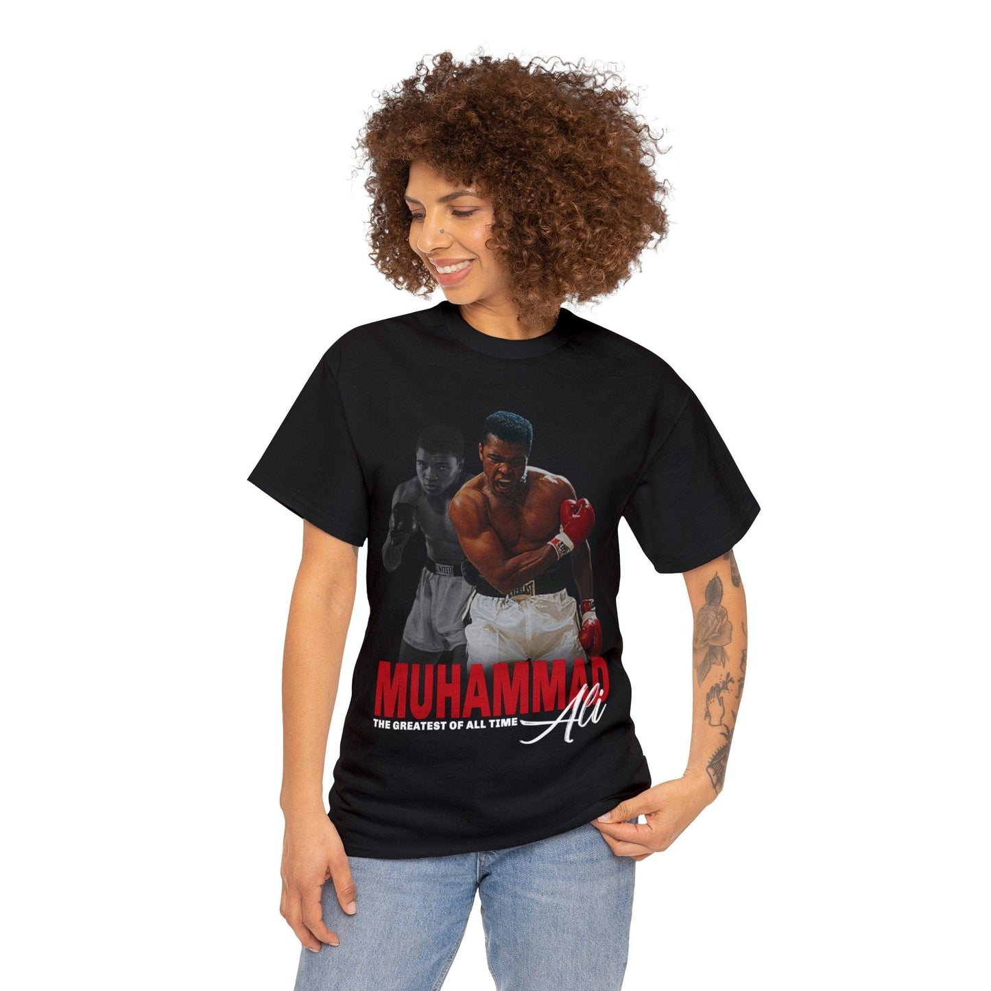 Muhammud Ali GOAT Graphic Tee Graphic Tees Australia Graphic T-Shirt Australia -  Cool Graphic T-Shirts Online - 