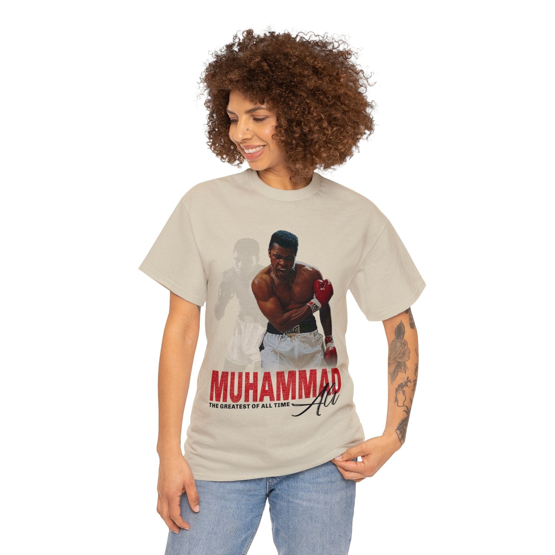 Muhammud Ali GOAT Graphic Tee Graphic Tees Australia Graphic T-Shirt Australia -  Cool Graphic T-Shirts Online - 