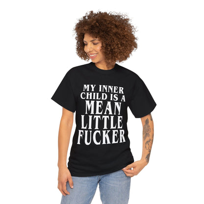 My Inner Child Is A Mean Little Fucker Graphic Tee Graphic Tees Australia Black / S Graphic T-Shirt Australia -  Cool Graphic T-Shirts Online -  My Inner Child Is A Mean Little Fucker T-Shirt