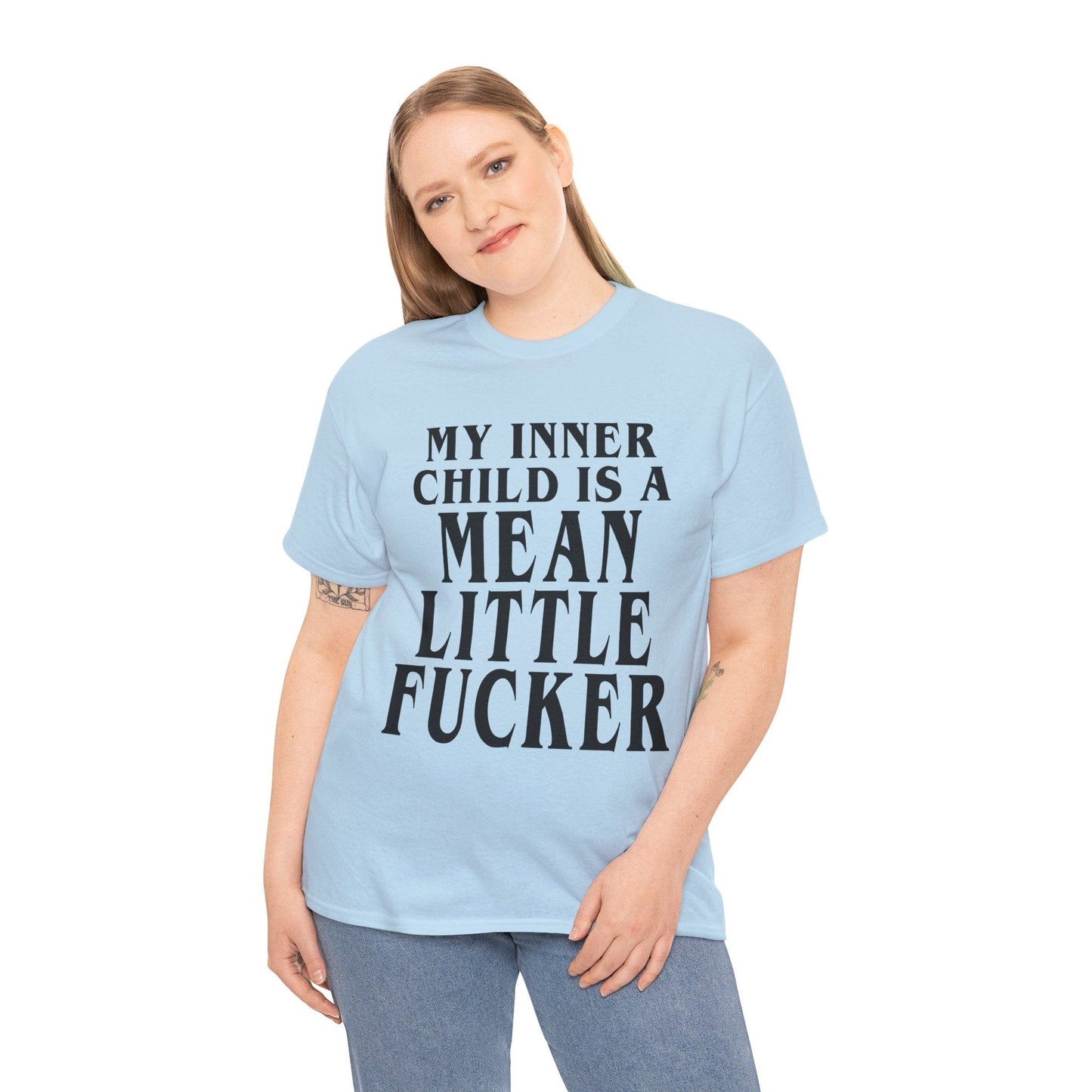 My Inner Child Is A Mean Little Fucker Graphic Tee Graphic Tees Australia Graphic T-Shirt Australia -  Cool Graphic T-Shirts Online -  My Inner Child Is A Mean Little Fucker T-Shirt