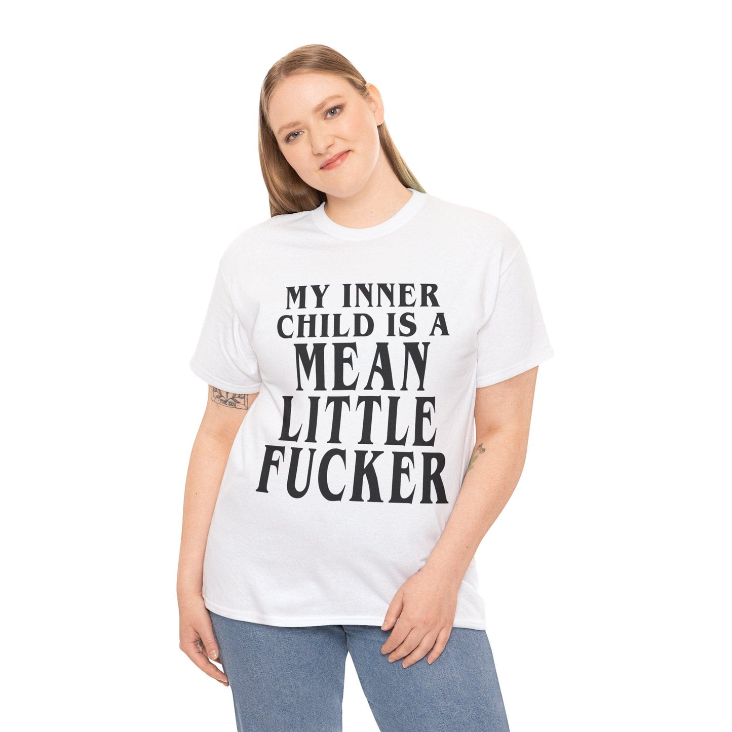 My Inner Child Is A Mean Little Fucker Graphic Tee Graphic Tees Australia Graphic T-Shirt Australia -  Cool Graphic T-Shirts Online -  My Inner Child Is A Mean Little Fucker T-Shirt