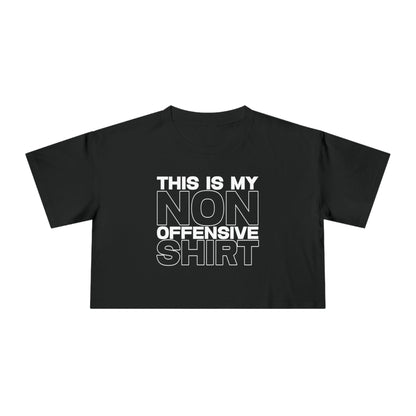 My Non Offensive Shirt Crop Tee Graphic Tees Australia Graphic T-Shirt Australia -  Cool Graphic T-Shirts Online - 