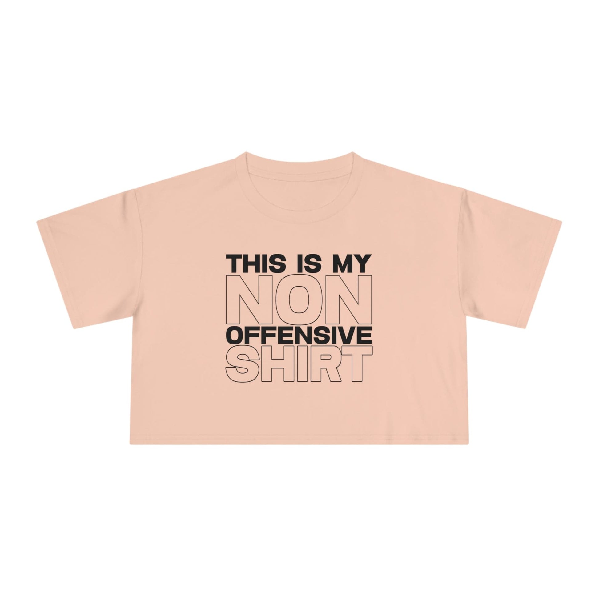 My Non Offensive Shirt Crop Tee Graphic Tees Australia Graphic T-Shirt Australia -  Cool Graphic T-Shirts Online - 