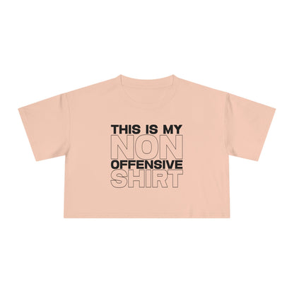 My Non Offensive Shirt Crop Tee Graphic Tees Australia Graphic T-Shirt Australia -  Cool Graphic T-Shirts Online - 