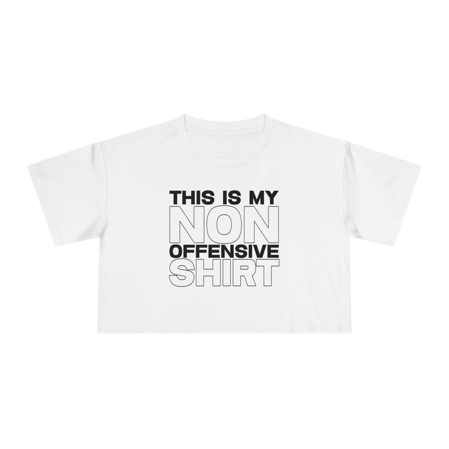 My Non Offensive Shirt Crop Tee Graphic Tees Australia Graphic T-Shirt Australia -  Cool Graphic T-Shirts Online - 