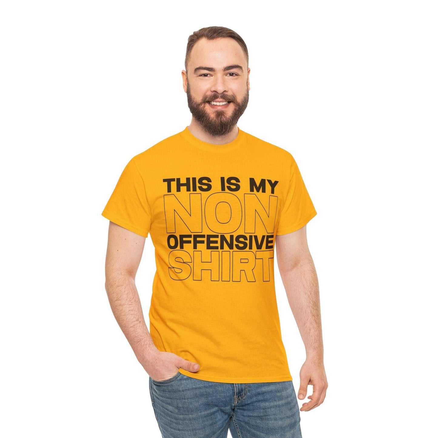 My Non Offensive Shirt Graphic Tee Graphic Tees Australia Gold / S Graphic T-Shirt Australia -  Cool Graphic T-Shirts Online -  My Non Offensive Shirt T-Shirt | Funny Graphic T-Shirts Australia