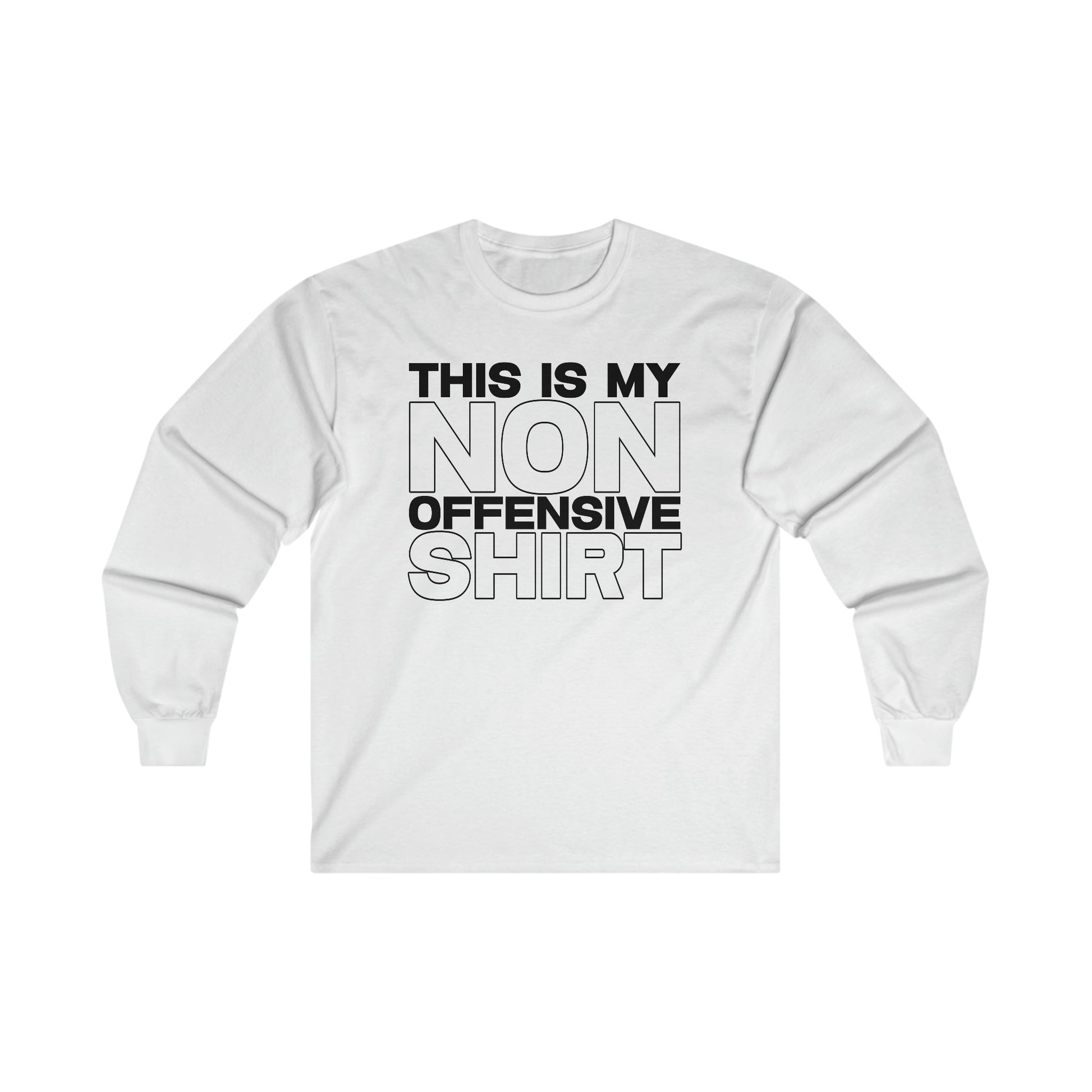 My Non Offensive Shirt Long Sleeve Graphic Tees Australia S / White Graphic T-Shirt Australia -  Cool Graphic T-Shirts Online - 