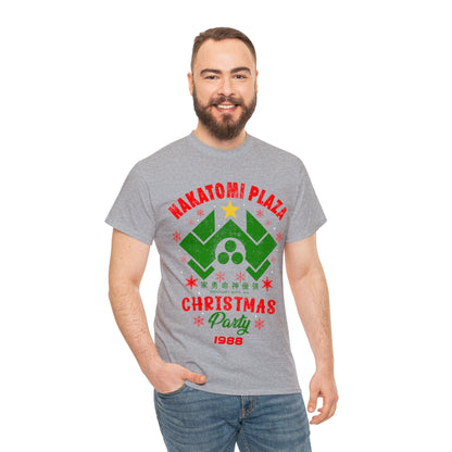 Nakatomi Plaza Christmas Party Graphic Tee Graphic Tees Australia Sport Grey / S Graphic T-Shirt Australia -  Cool Graphic T-Shirts Online -  Nakatomi Plaza Christmas Party T-Shirt | Funny  T-Shirts