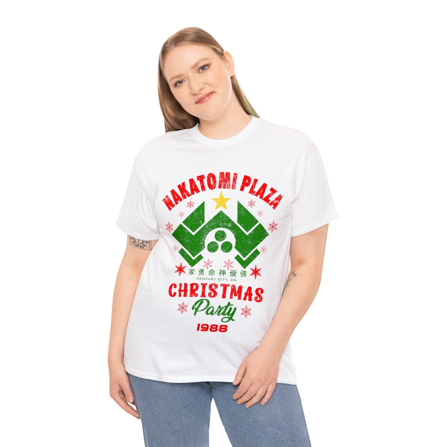 Nakatomi Plaza Christmas Party Graphic Tee Graphic Tees Australia Graphic T-Shirt Australia -  Cool Graphic T-Shirts Online -  Nakatomi Plaza Christmas Party T-Shirt | Funny  T-Shirts