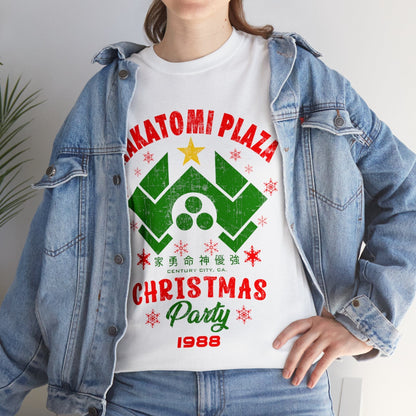 Nakatomi Plaza Christmas Party Graphic Tee Graphic Tees Australia Graphic T-Shirt Australia -  Cool Graphic T-Shirts Online -  Nakatomi Plaza Christmas Party T-Shirt | Funny  T-Shirts