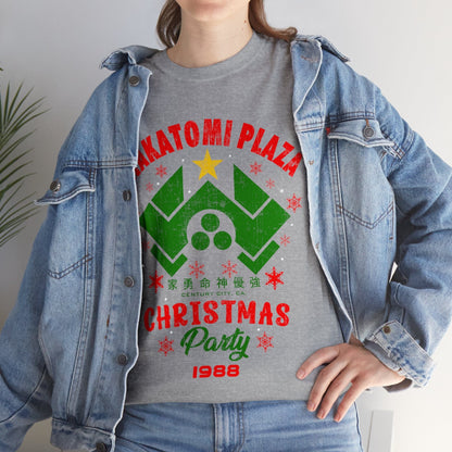 Nakatomi Plaza Christmas Party Graphic Tee Graphic Tees Australia Graphic T-Shirt Australia -  Cool Graphic T-Shirts Online -  Nakatomi Plaza Christmas Party T-Shirt | Funny  T-Shirts