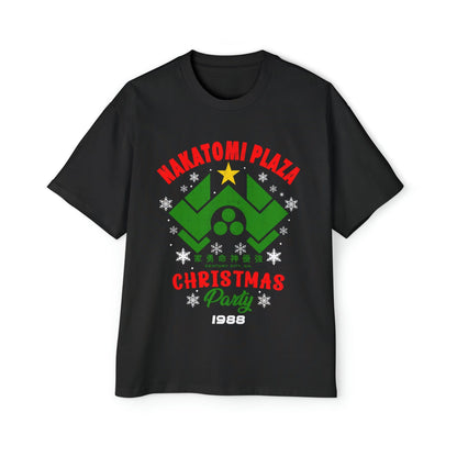 Nakatomi Plaza Christmas Party Oversized Tee Graphic Tees Australia Black / S Graphic T-Shirt Australia -  Cool Graphic T-Shirts Online - 