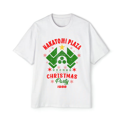 Nakatomi Plaza Christmas Party Oversized Tee Graphic Tees Australia White / S Graphic T-Shirt Australia -  Cool Graphic T-Shirts Online - 