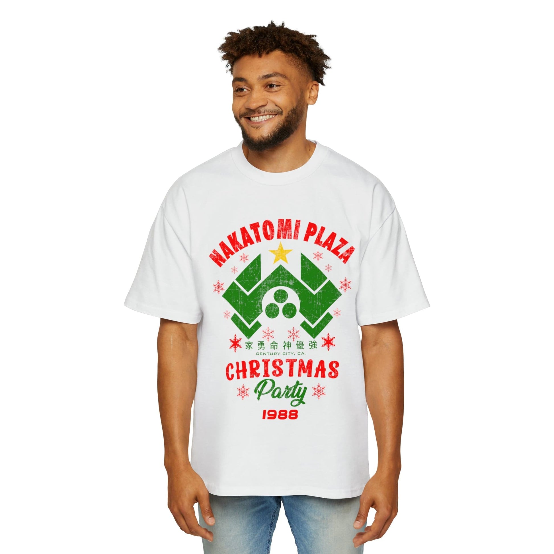 Nakatomi Plaza Christmas Party Oversized Tee Graphic Tees Australia Graphic T-Shirt Australia -  Cool Graphic T-Shirts Online - 