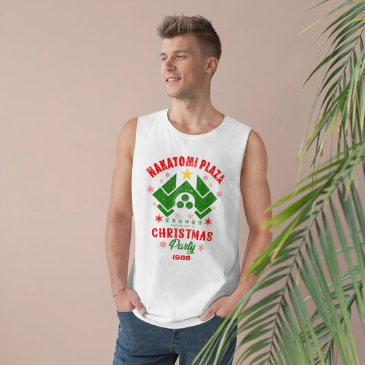 Nakatomi Plaza Christmas Party Tank Top Graphic Tees Australia White / XS Graphic T-Shirt Australia -  Cool Graphic T-Shirts Online - 