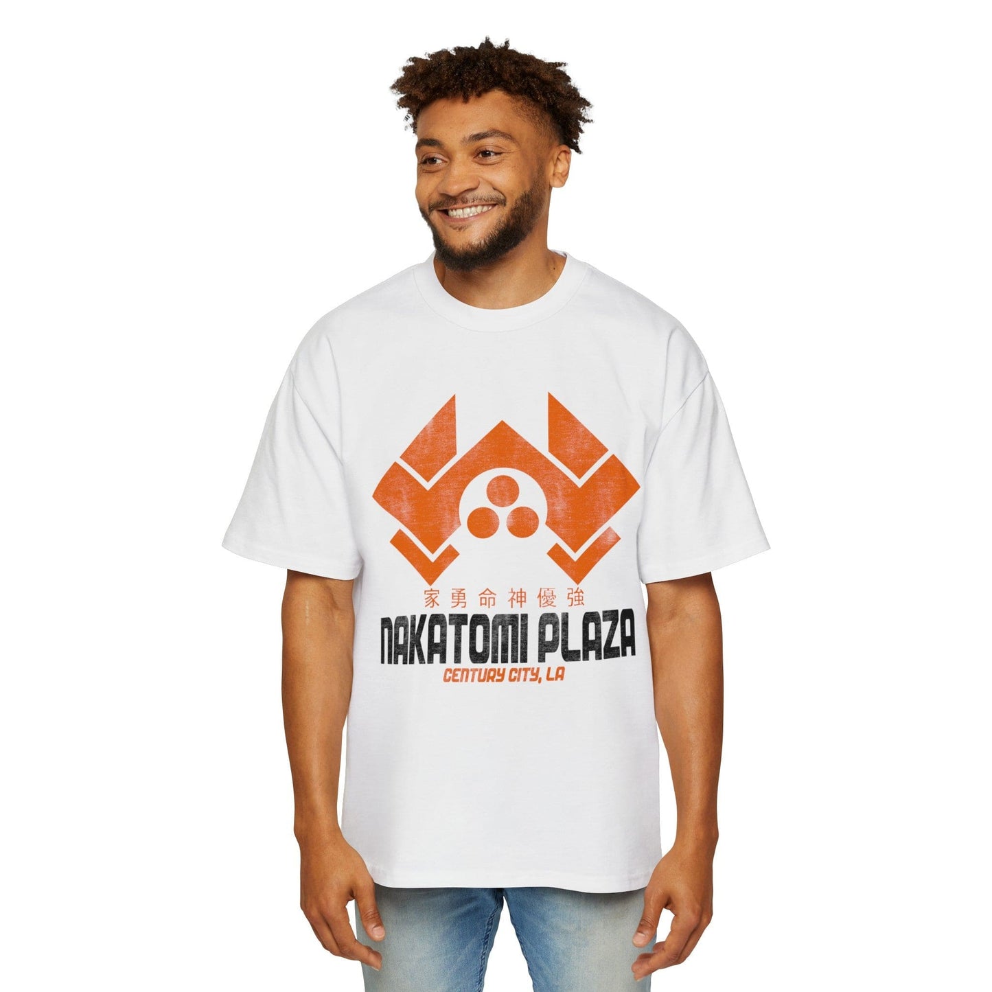 Nakatomi Plaza Oversized Tee Printify White / S Graphic T-Shirt Australia -  Cool Graphic T-Shirts Online - 