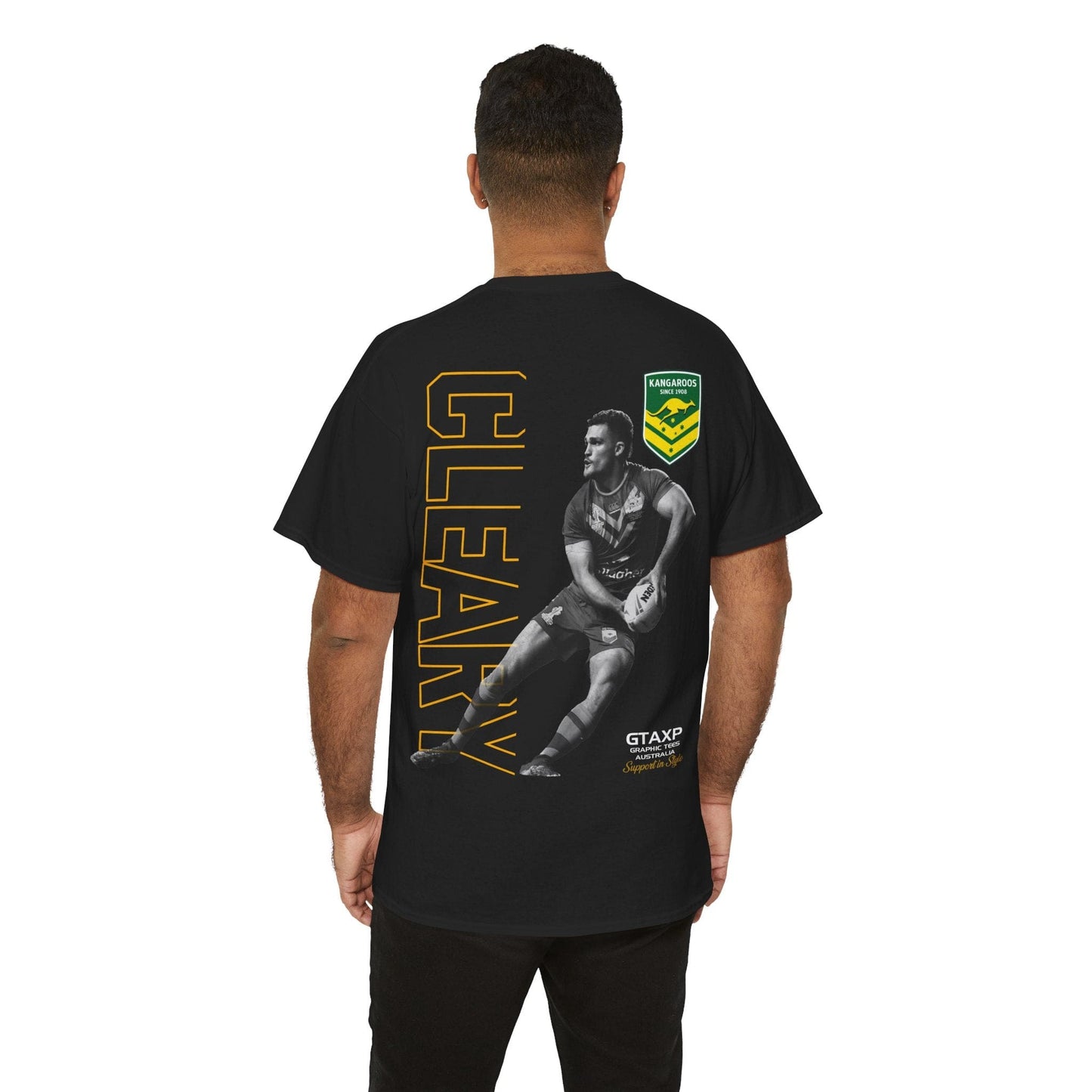 Nathan Cleary Kangaroos Graphic Tee Graphic Tees Australia Black / S Graphic T-Shirt Australia -  Cool Graphic T-Shirts Online -  Nathan Cleary Kangaroos T-Shirt | Kangaroos Supporters Gear