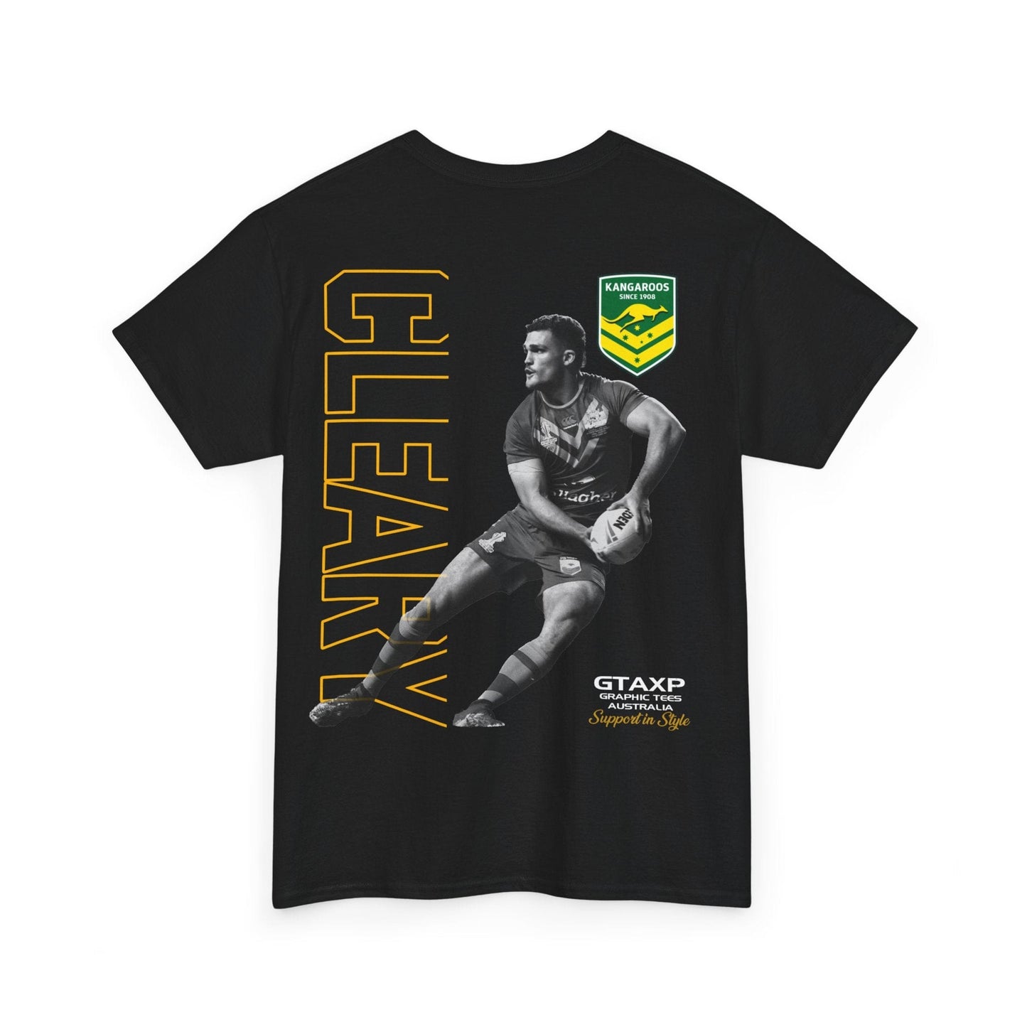 Nathan Cleary Kangaroos Graphic Tee Graphic Tees Australia Graphic T-Shirt Australia -  Cool Graphic T-Shirts Online -  Nathan Cleary Kangaroos T-Shirt | Kangaroos Supporters Gear