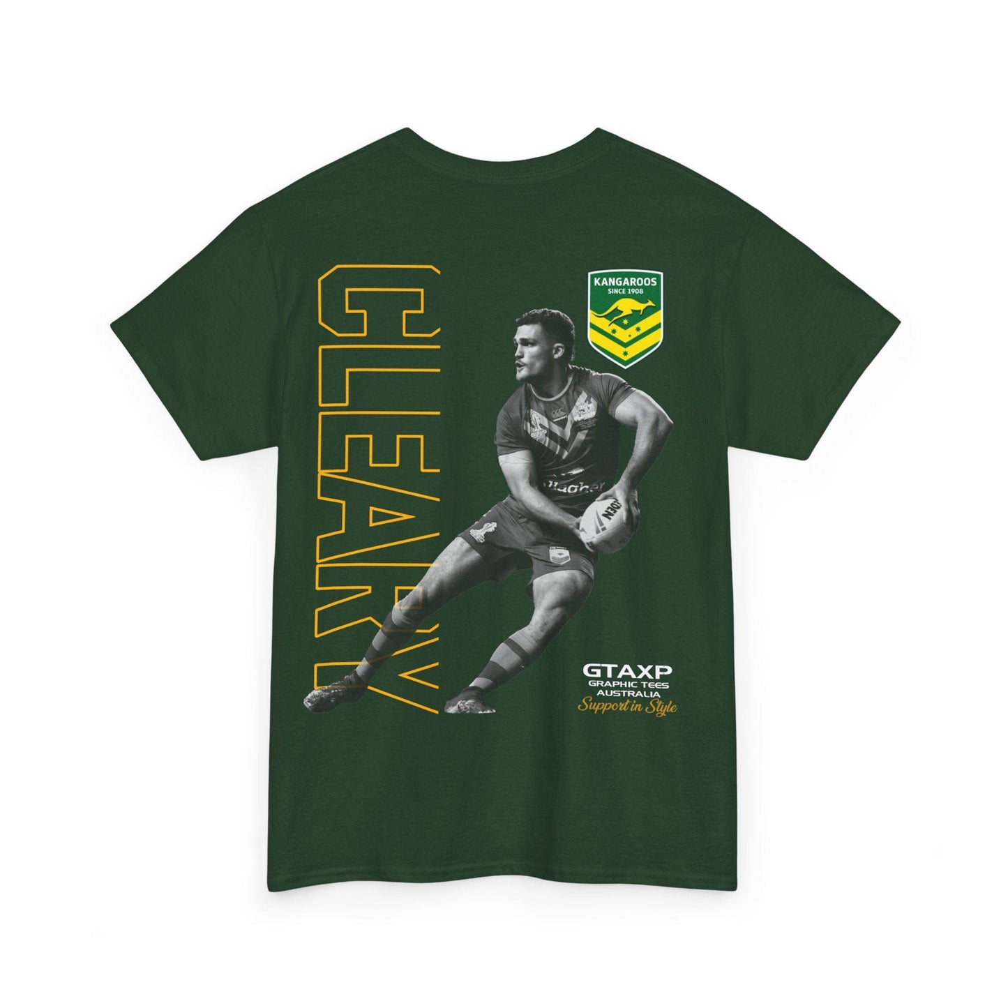 Nathan Cleary Kangaroos Graphic Tee Graphic Tees Australia Graphic T-Shirt Australia -  Cool Graphic T-Shirts Online -  Nathan Cleary Kangaroos T-Shirt | Kangaroos Supporters Gear