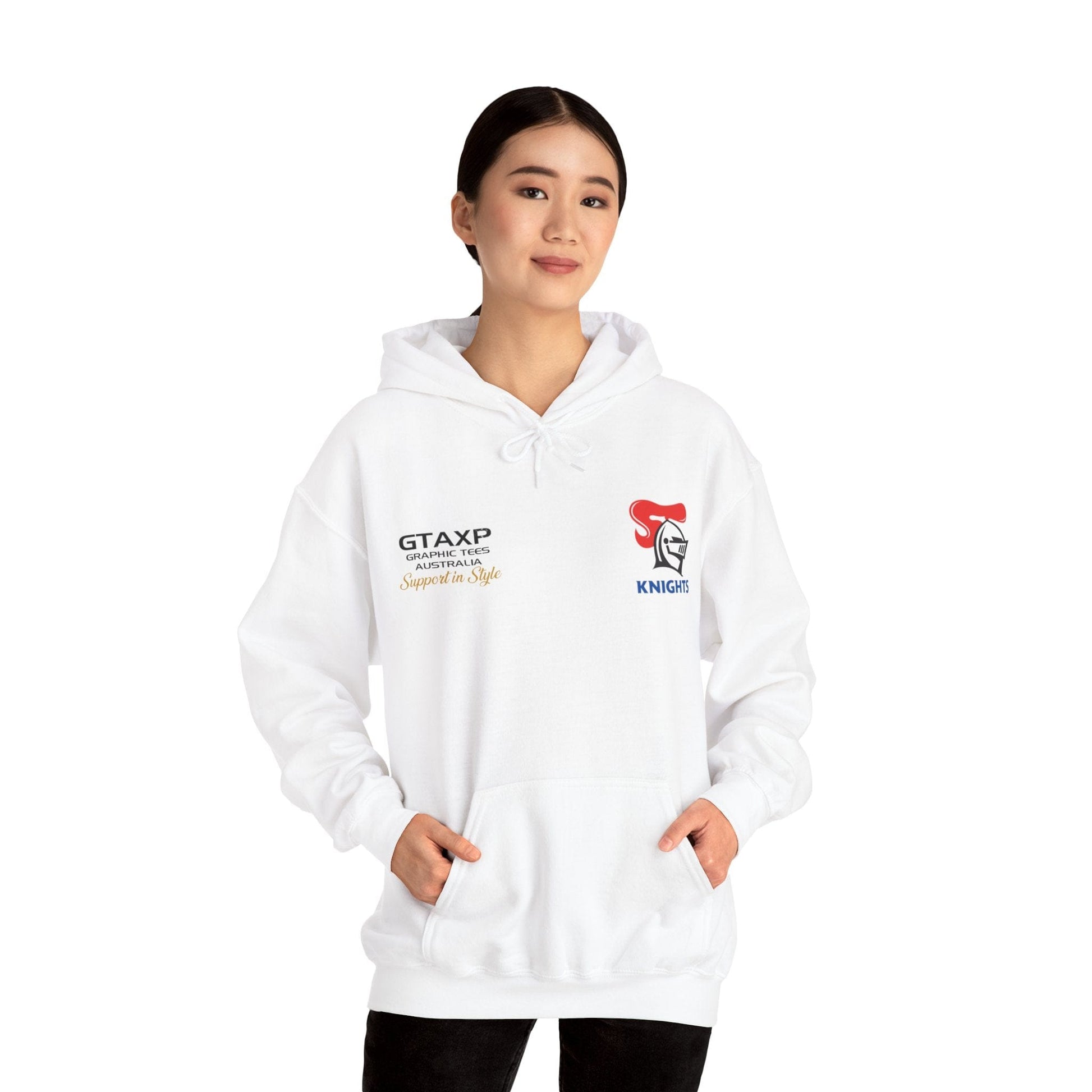 Newcastle Knights Duo Hoodie Printify Graphic T-Shirt Australia -  Cool Graphic T-Shirts Online - 