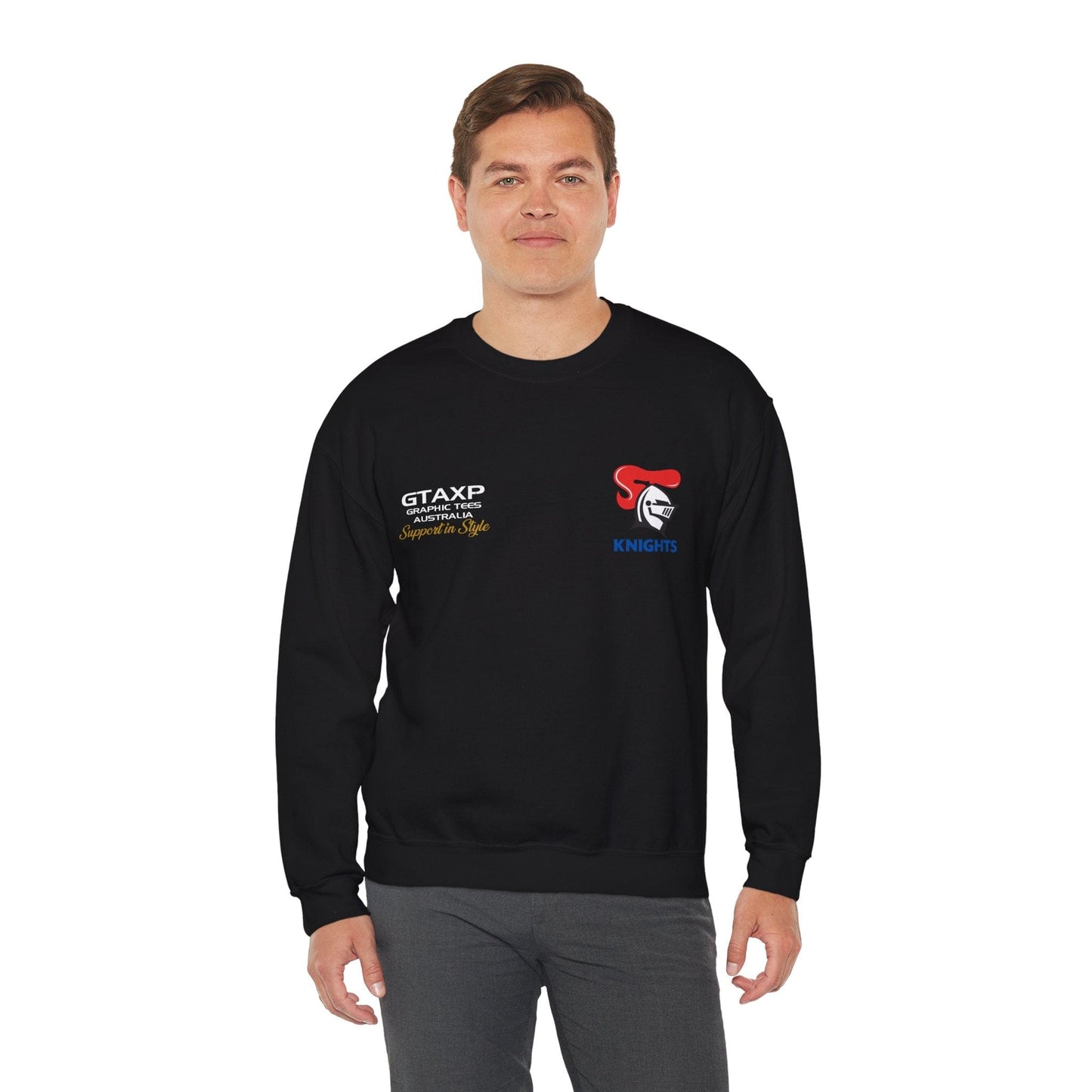 Newcastle Knights Duo Jumper Printify Graphic T-Shirt Australia -  Cool Graphic T-Shirts Online - 