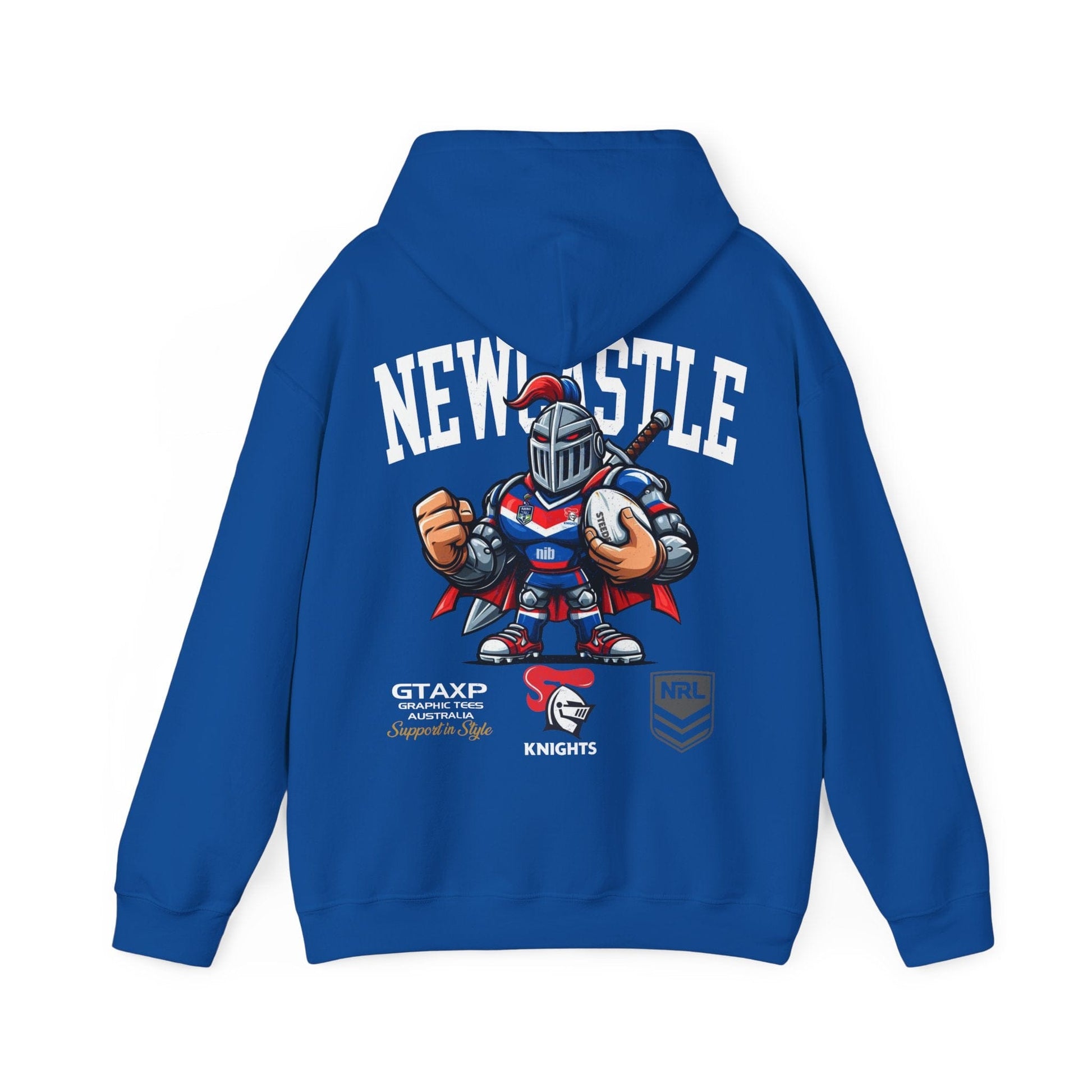 Newcastle Knights Knytro Hoodie Printify Graphic T-Shirt Australia -  Cool Graphic T-Shirts Online - 