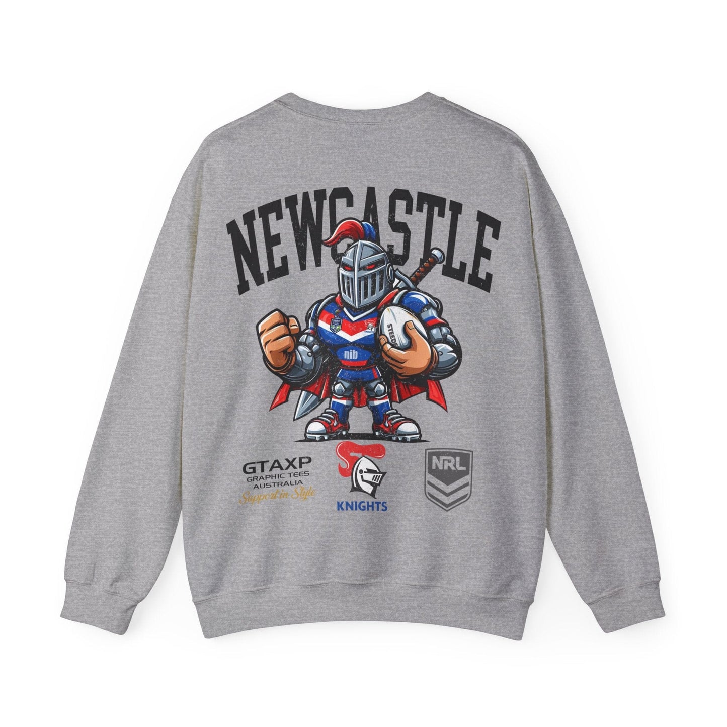 Newcastle Knights Knytro Jumper Printify Graphic T-Shirt Australia -  Cool Graphic T-Shirts Online - 