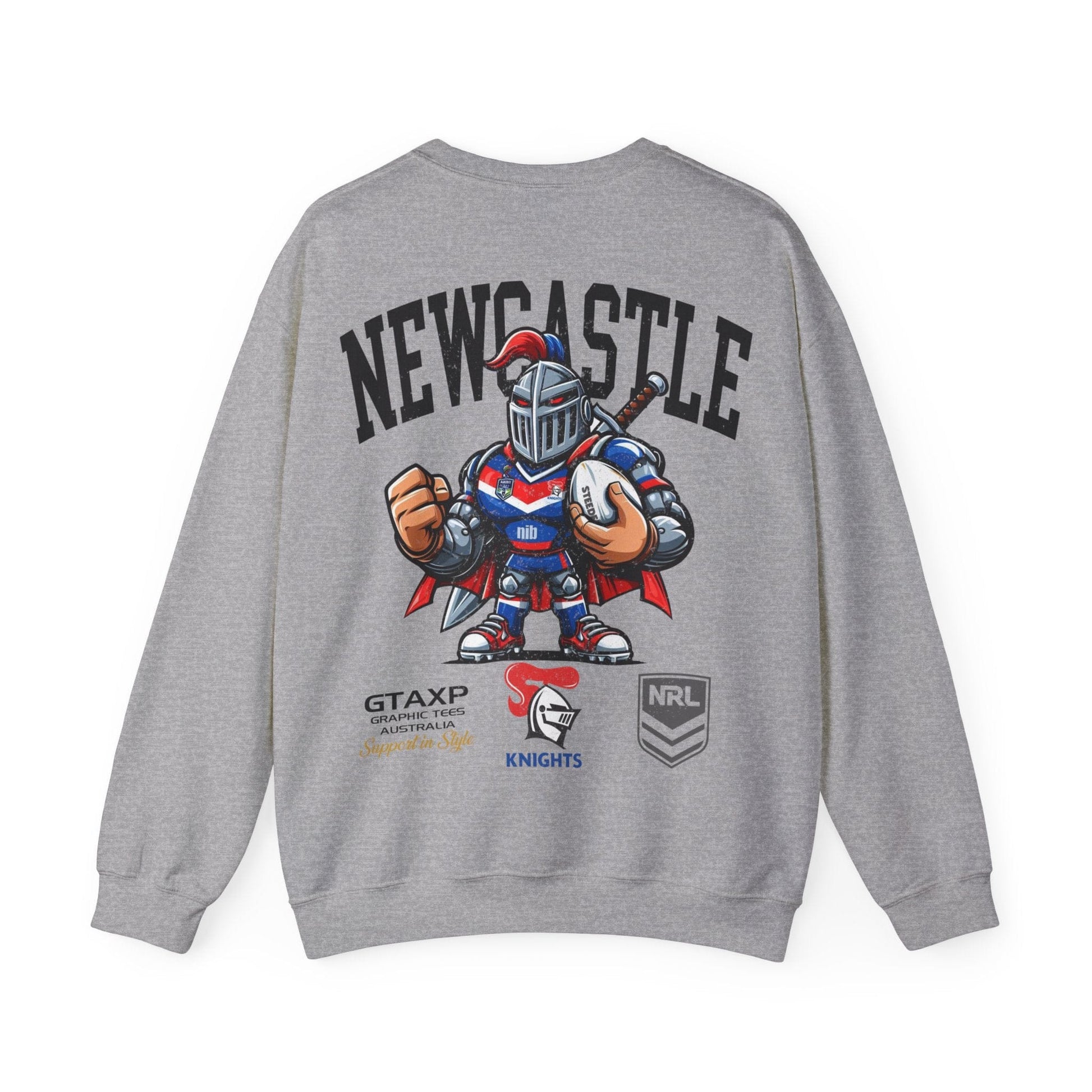 Newcastle Knights Knytro Jumper Printify Graphic T-Shirt Australia -  Cool Graphic T-Shirts Online - 