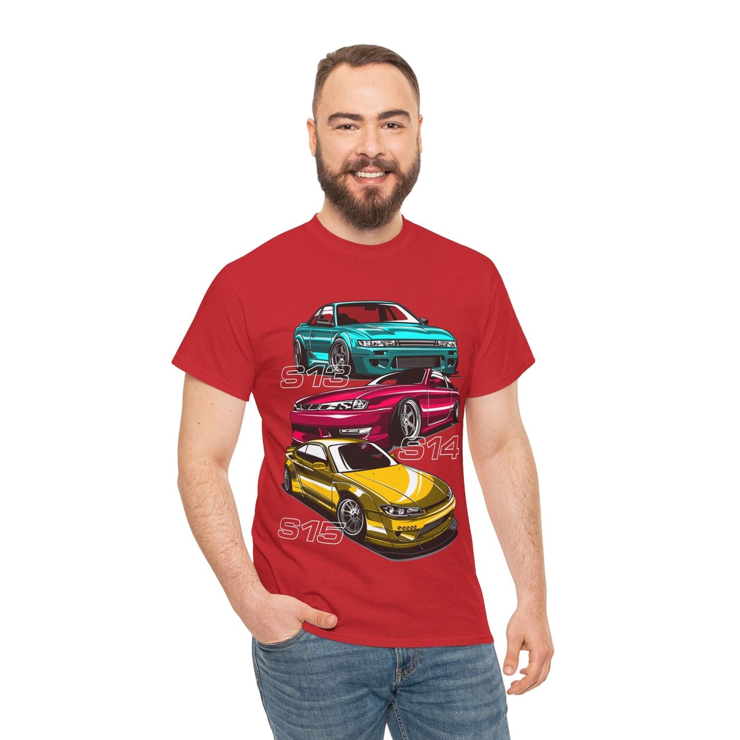 Nissan Silvia Graphic Tee Graphic Tees Australia Red / S Graphic T-Shirt Australia -  Cool Graphic T-Shirts Online -  Nissan Silvia T-Shirt | Performance Motorsport Racewear Australia