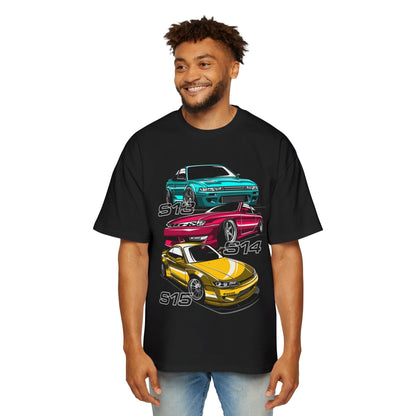 Nissan Silvia Oversized Tee Printify Black / S Graphic T-Shirt Australia -  Cool Graphic T-Shirts Online - 