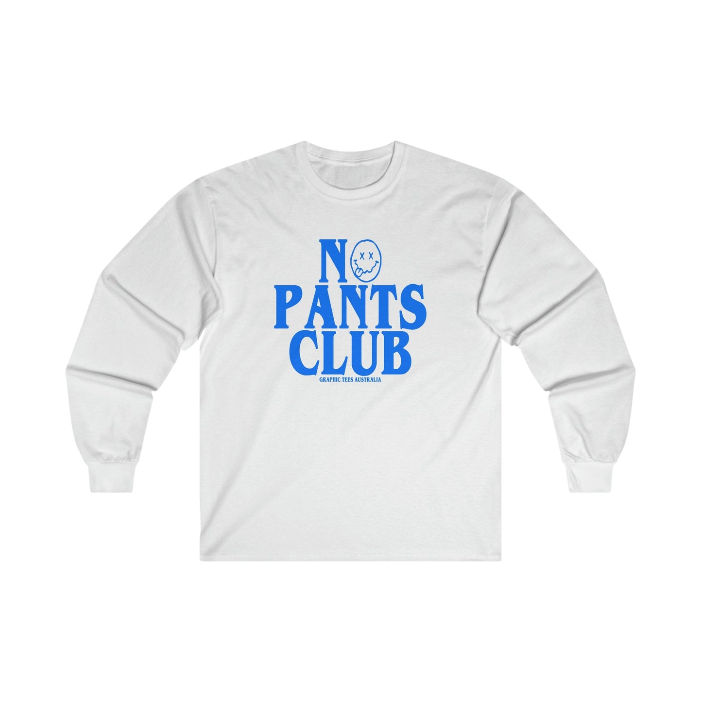 No Pants Club Long Sleeve Graphic Tees Australia S / White Graphic T-Shirt Australia -  Cool Graphic T-Shirts Online - 