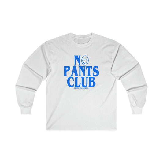 No Pants Club Long Sleeve Graphic Tees Australia S / White Graphic T-Shirt Australia -  Cool Graphic T-Shirts Online - 