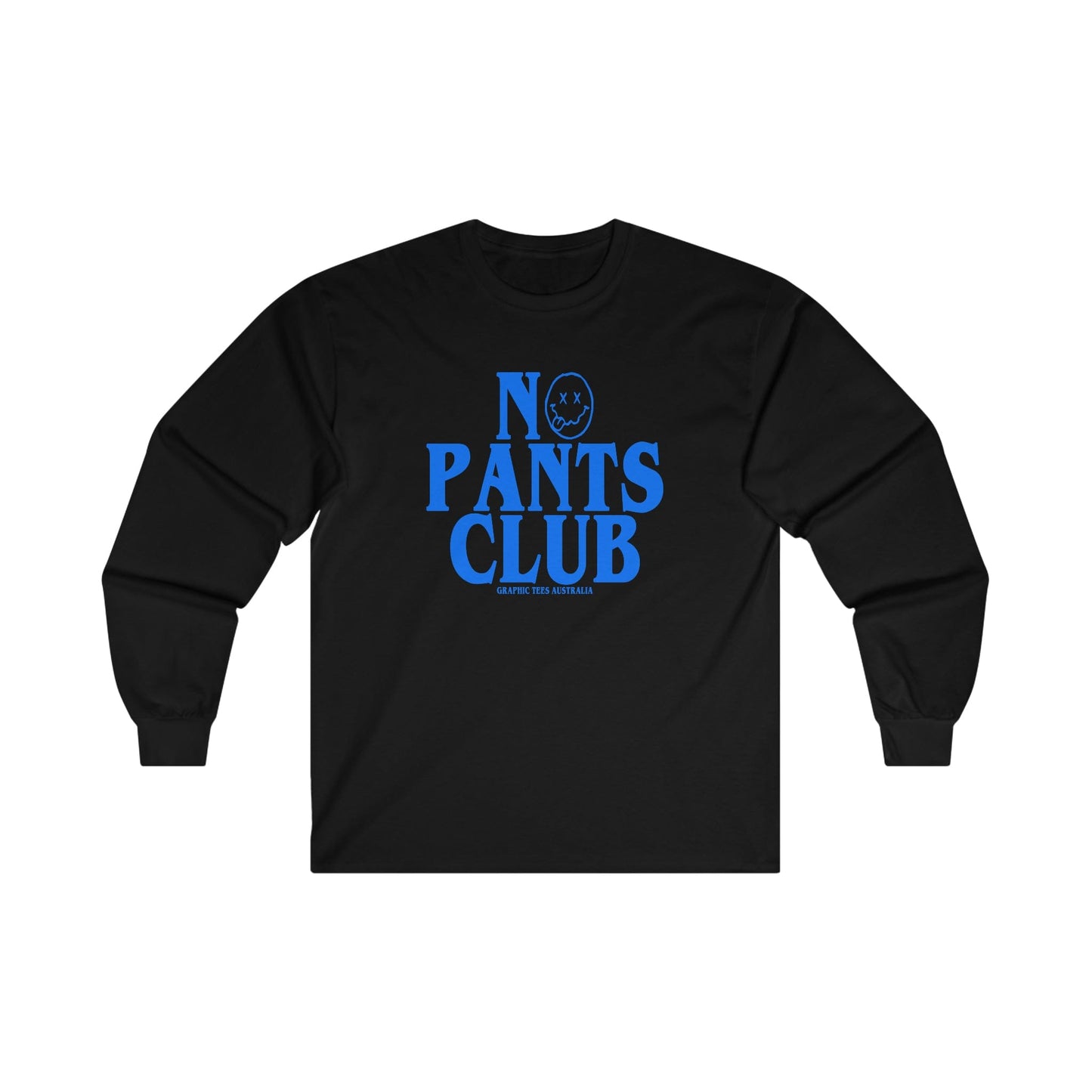 No Pants Club Long Sleeve Graphic Tees Australia S / Black Graphic T-Shirt Australia -  Cool Graphic T-Shirts Online - 