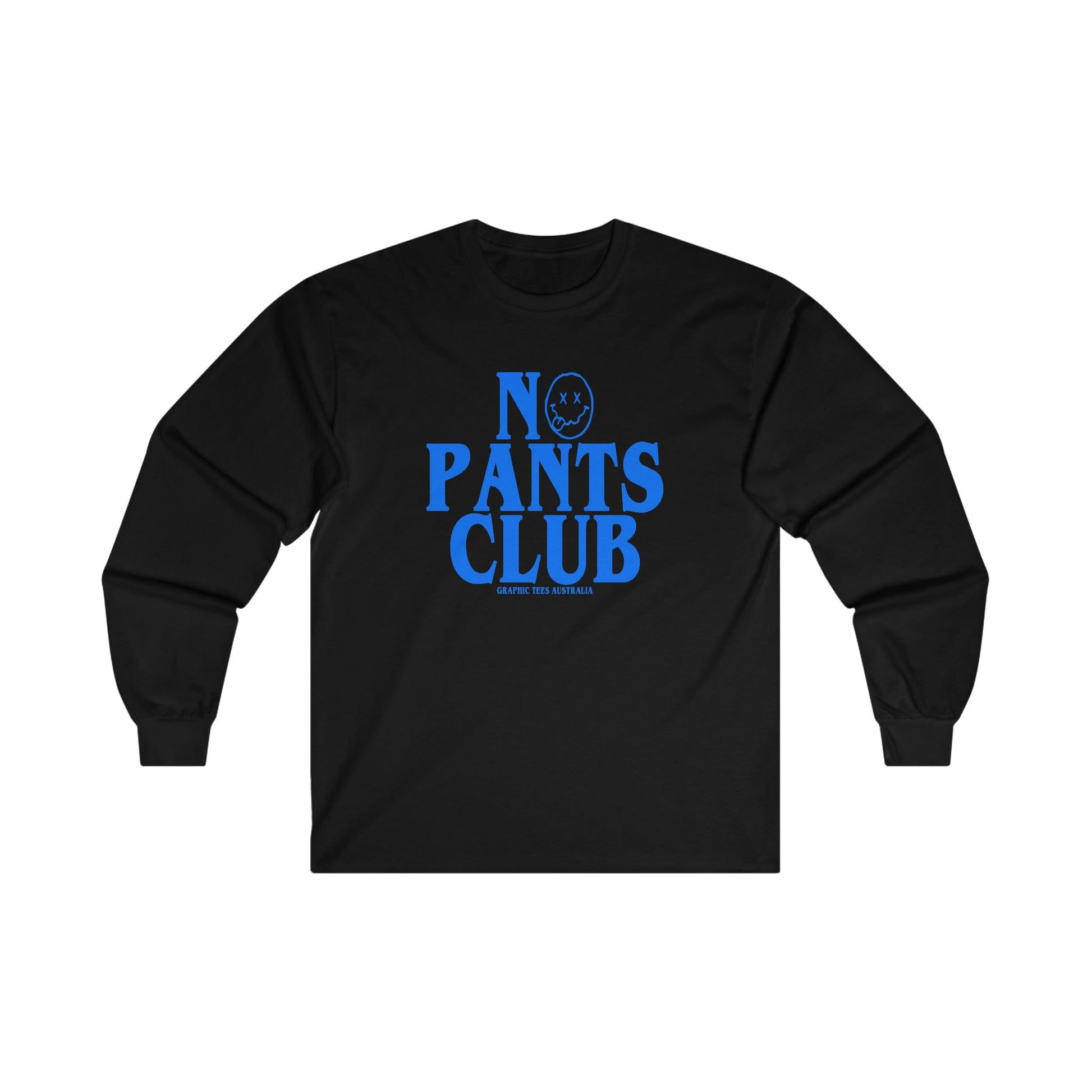 No Pants Club Long Sleeve Graphic Tees Australia S / Black Graphic T-Shirt Australia -  Cool Graphic T-Shirts Online - 