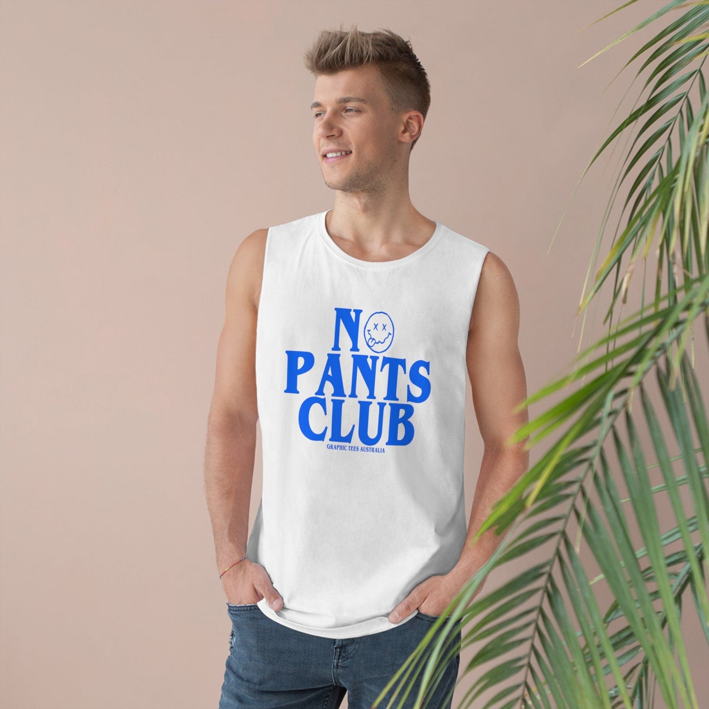 No Pants Club Tank Top Graphic Tees Australia Graphic T-Shirt Australia -  Cool Graphic T-Shirts Online - 