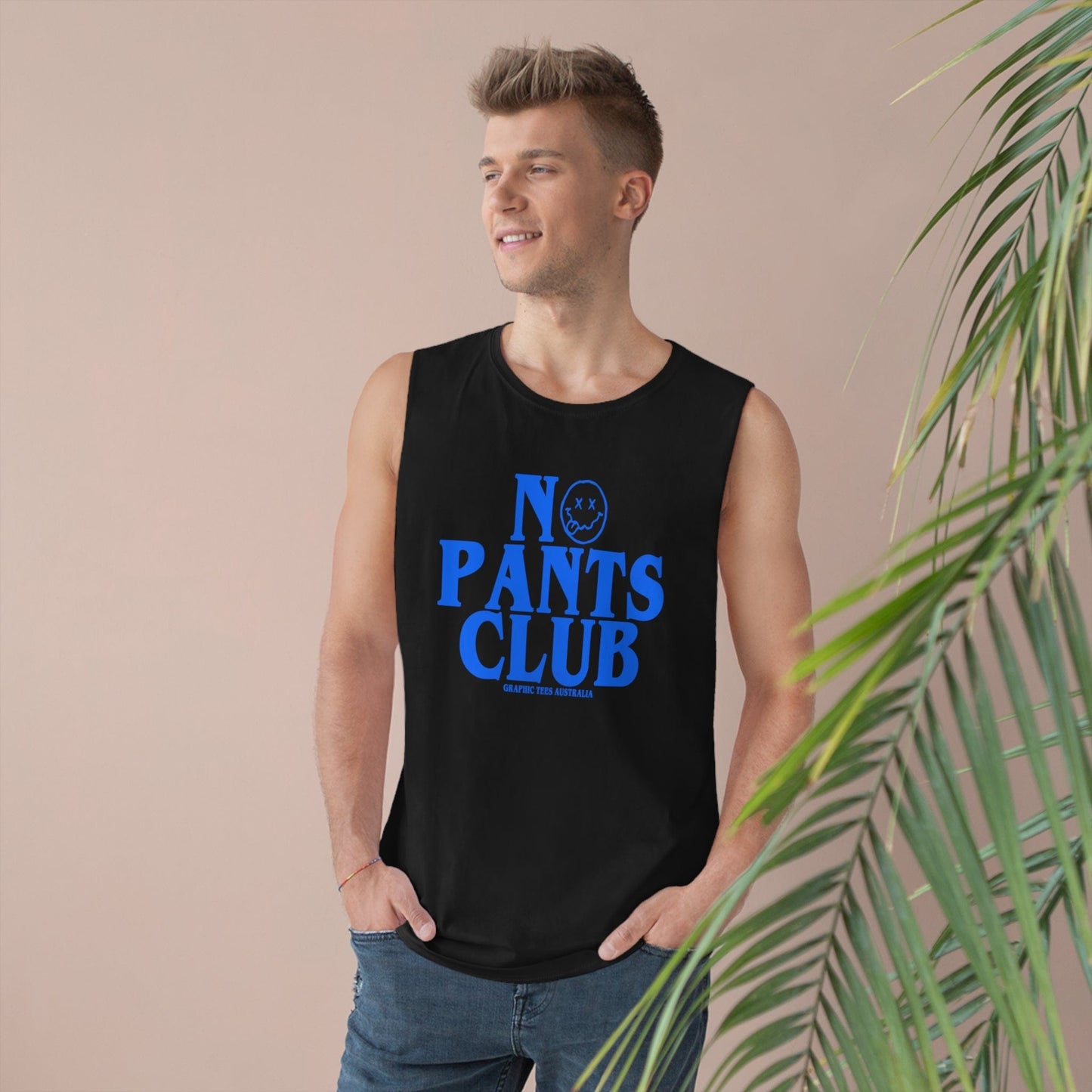 No Pants Club Tank Top Graphic Tees Australia Graphic T-Shirt Australia -  Cool Graphic T-Shirts Online - 