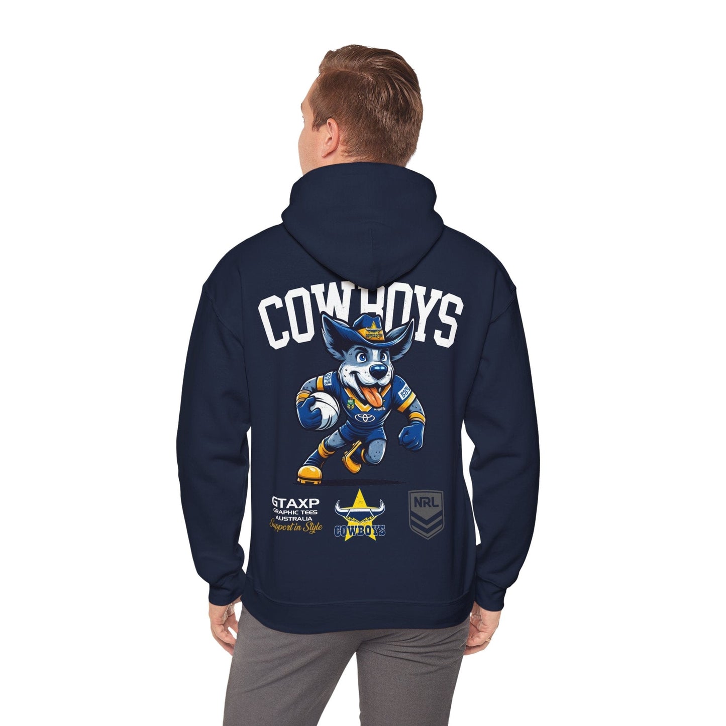 North Queensland Cowboys Bluey Hoodie Printify Navy / S Graphic T-Shirt Australia -  Cool Graphic T-Shirts Online - 