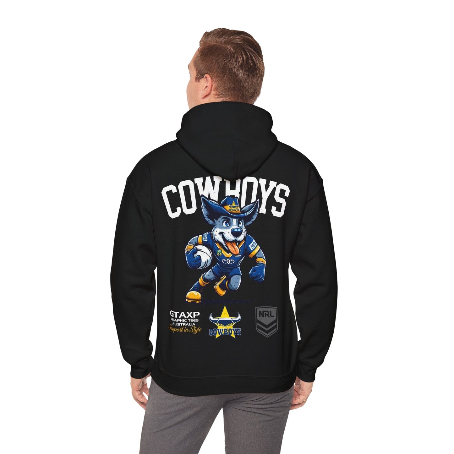 North Queensland Cowboys Bluey Hoodie Printify Black / S Graphic T-Shirt Australia -  Cool Graphic T-Shirts Online - 