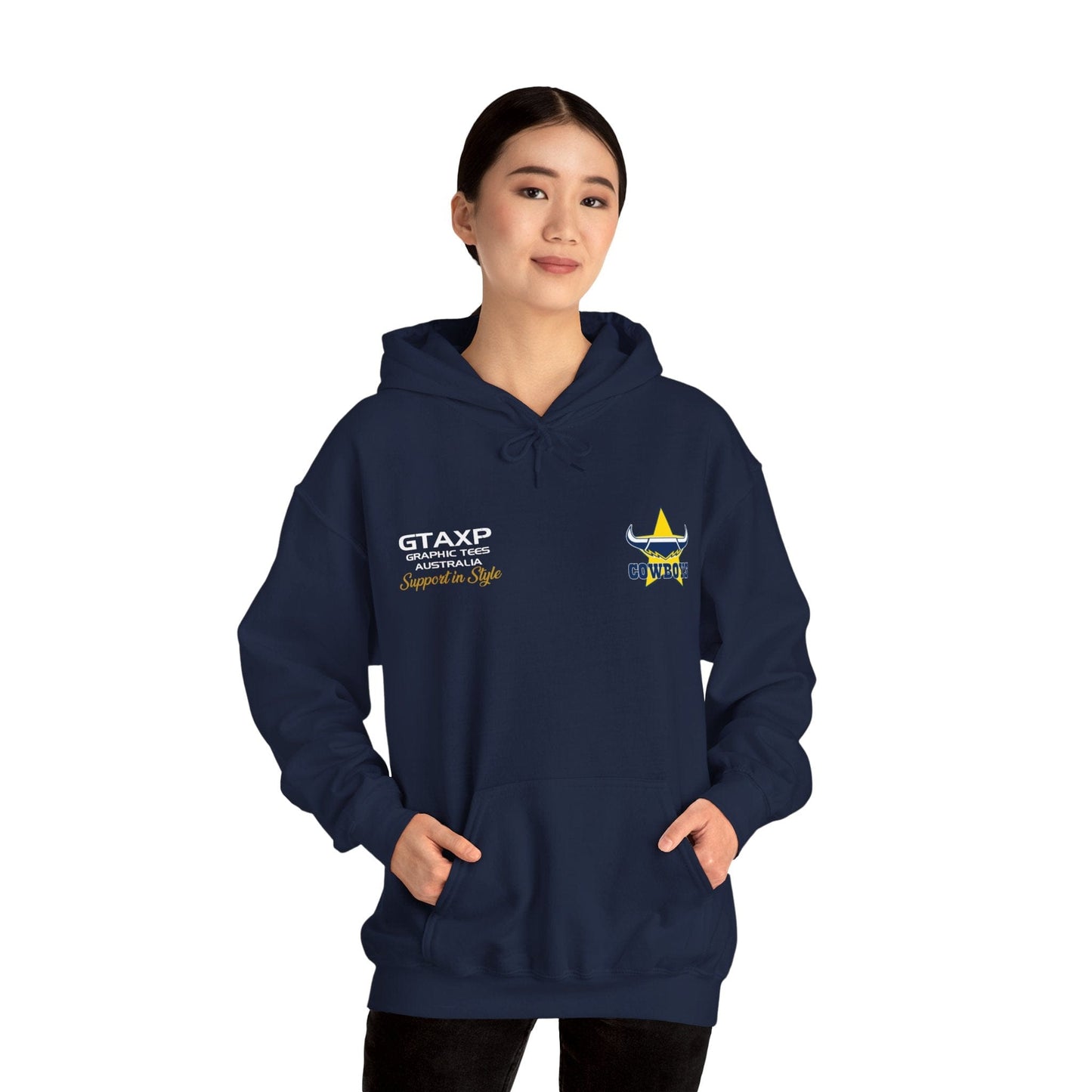 North Queensland Cowboys Bluey Hoodie Printify Graphic T-Shirt Australia -  Cool Graphic T-Shirts Online - 